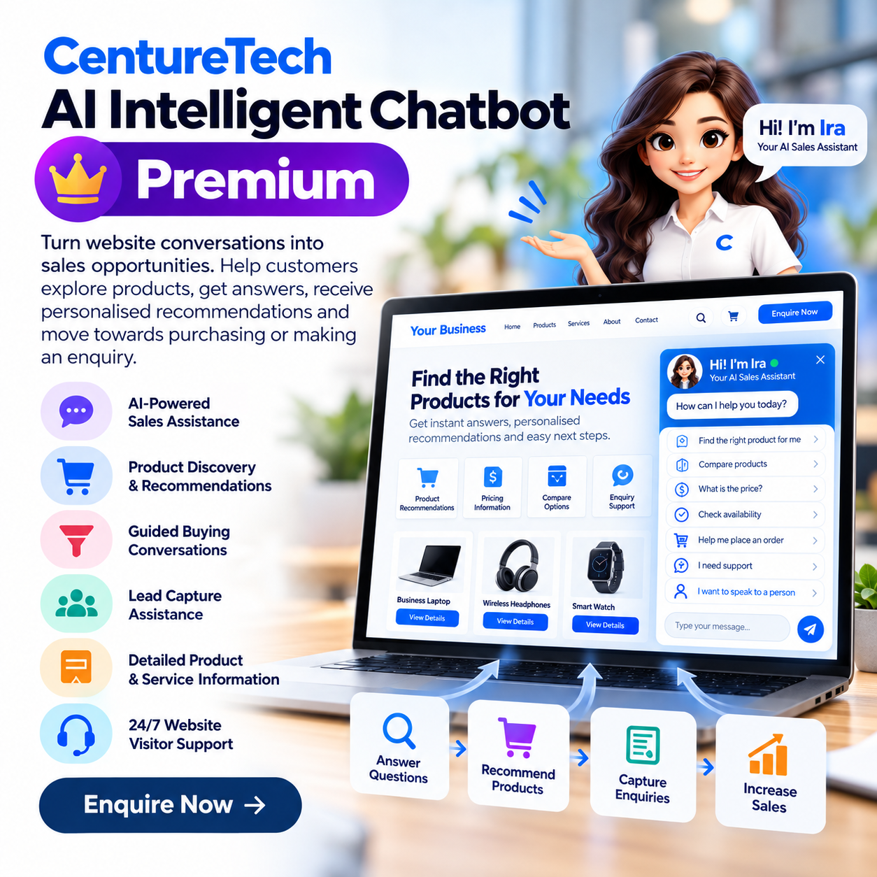 CentureTech AI Intelligent Chatbot – Premium