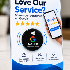 Google Review NFC Stand – Customised for Your Business